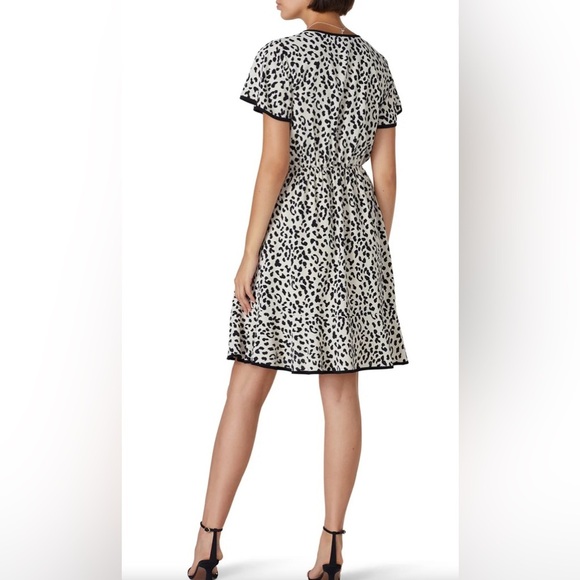 Slate and Willlow women’s size large Leopard Print faux Wrap Dress lined - Picture 2 of 13